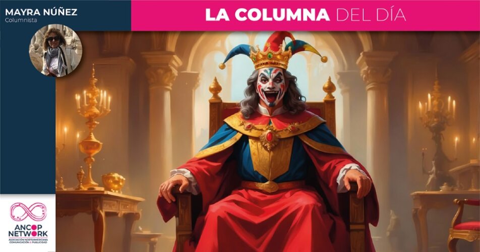 El bufon se sienta en el trono