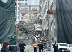 Activan operativo tras colapso en edificio en proceso de demolición