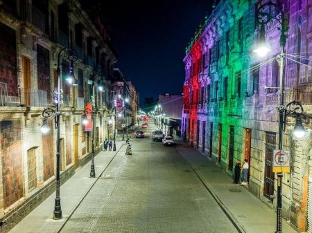luces en centro historico