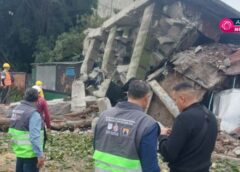 Colapso de edificio en demolición afecta la circulación en Viaducto Miguel Alemán 